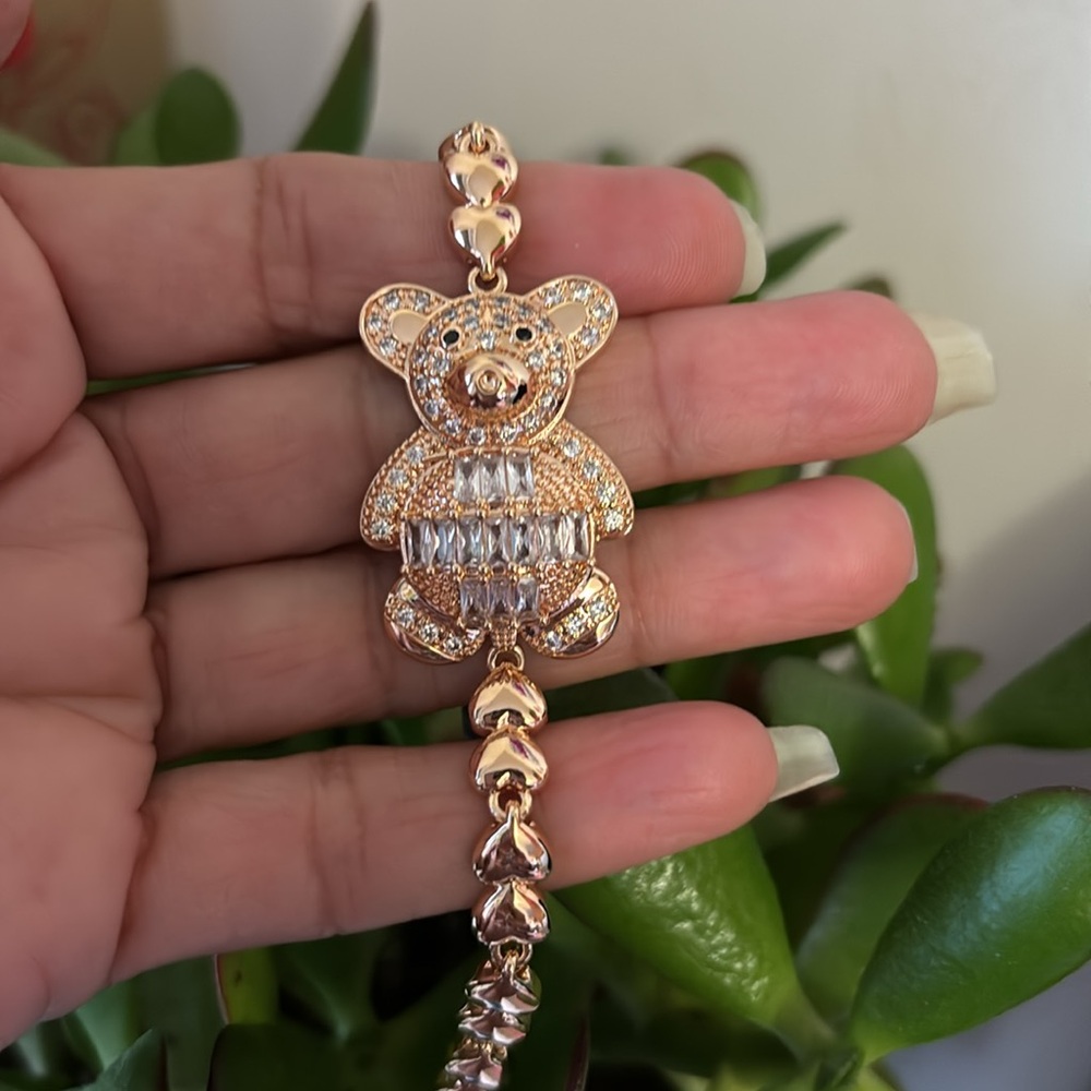 Pulsera 18 k gold plated de oso - Picture 3 of 4